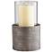 Valerian 12 1/4" High Graphite Small Pillar Candle Holder