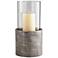 Valerian 16 3/4" High Graphite Large Pillar Candle Holder