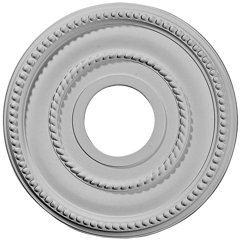 Image 1 Valeriano 12 1/4 inch Wide Primed Round Ceiling Medallion