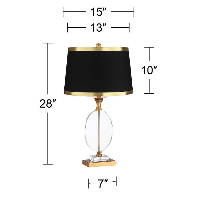 Image 6 Valerie Clear Crystal Table Lamp with Black Shade more views