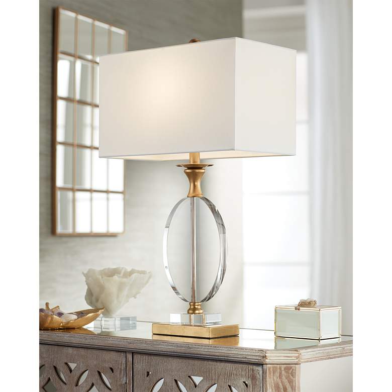 Valerie Crystal and Gold Table Lamp by Vienna Full Spectrum