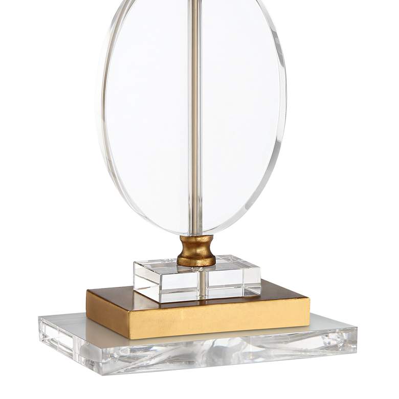 Image 5 Valerie Crystal and Gold Table Lamp with Clear Acrylic Riser more views
