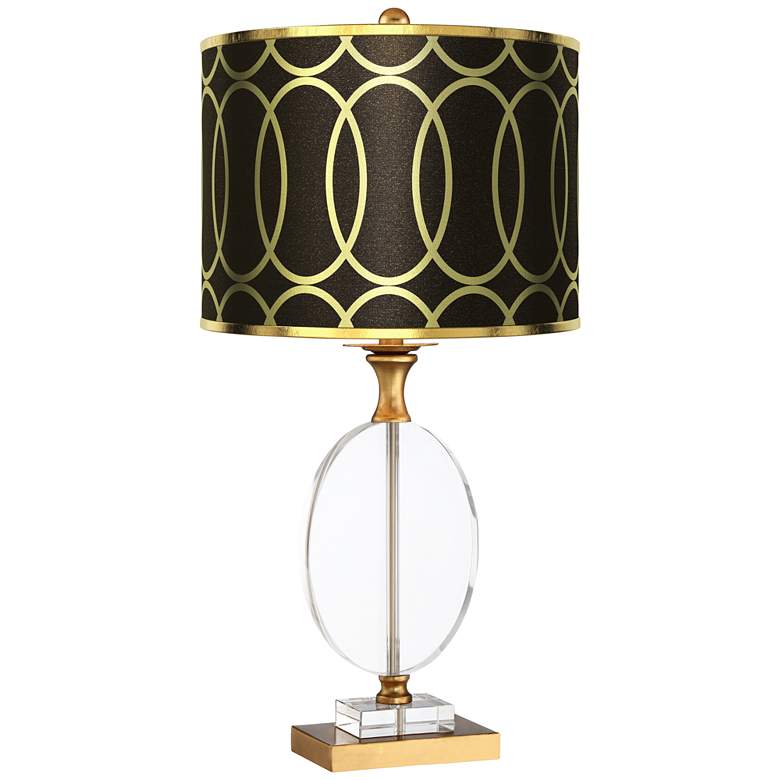 Image 1 Valerie Gold Metallic Shade Crystal Table Lamp