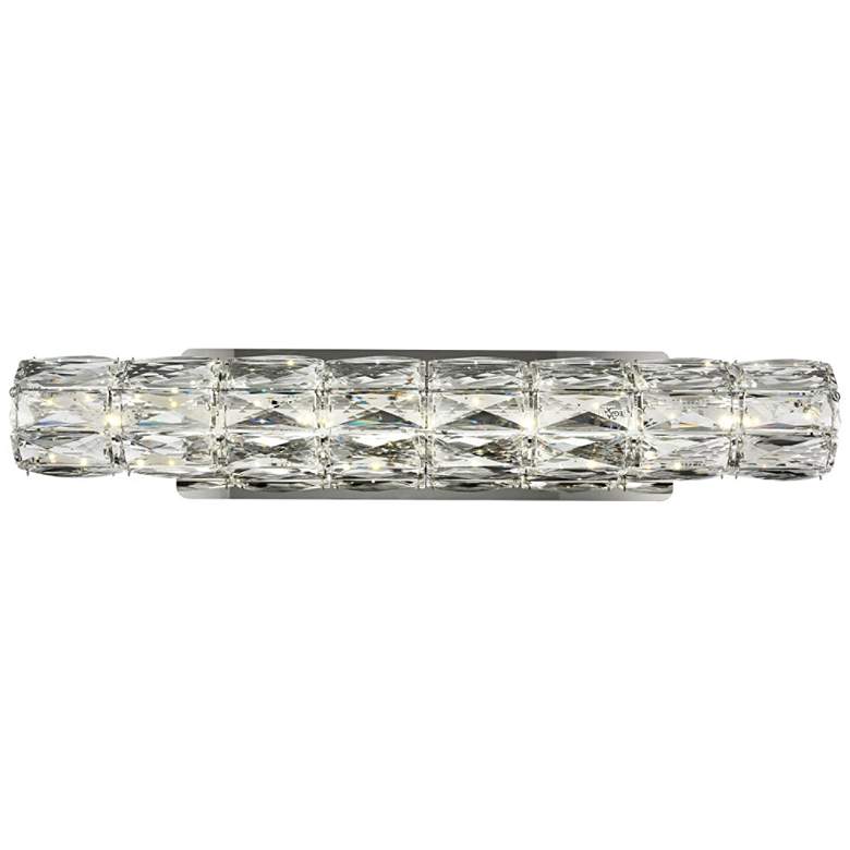 Image 1 Valetta 24 1/2" High Chrome and Crystal LED Wall Sconce