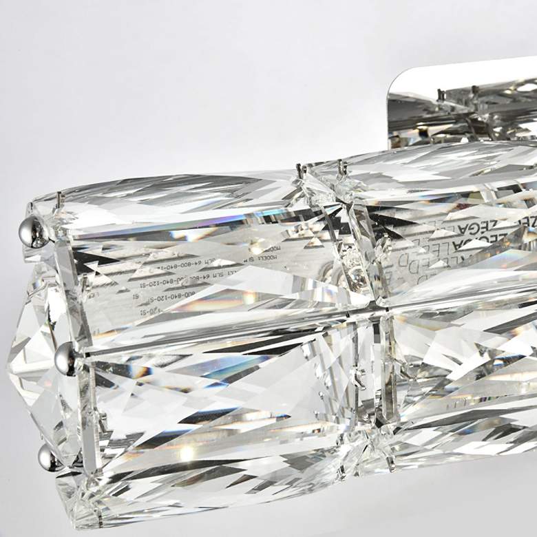 Image 4 Valetta 24 1/2" High Chrome and Crystal LED Wall Sconce more views