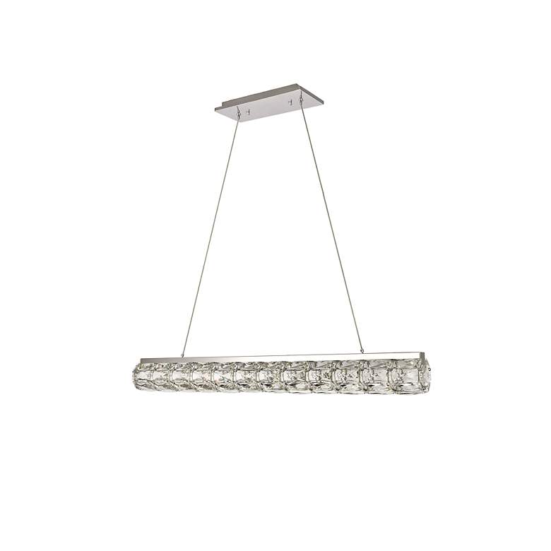 Image 3 Valetta 36 1/2" Wide Chrome LED Linear Chandelier more views