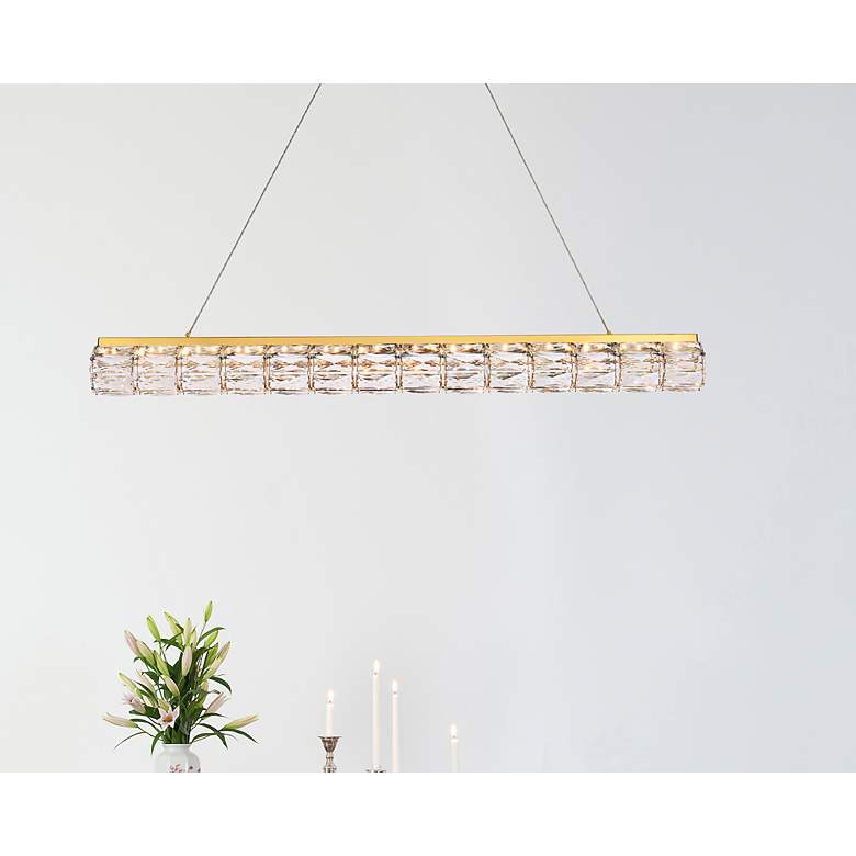 Image 3 Valetta 42" Led Linear Pendant In Gold more views