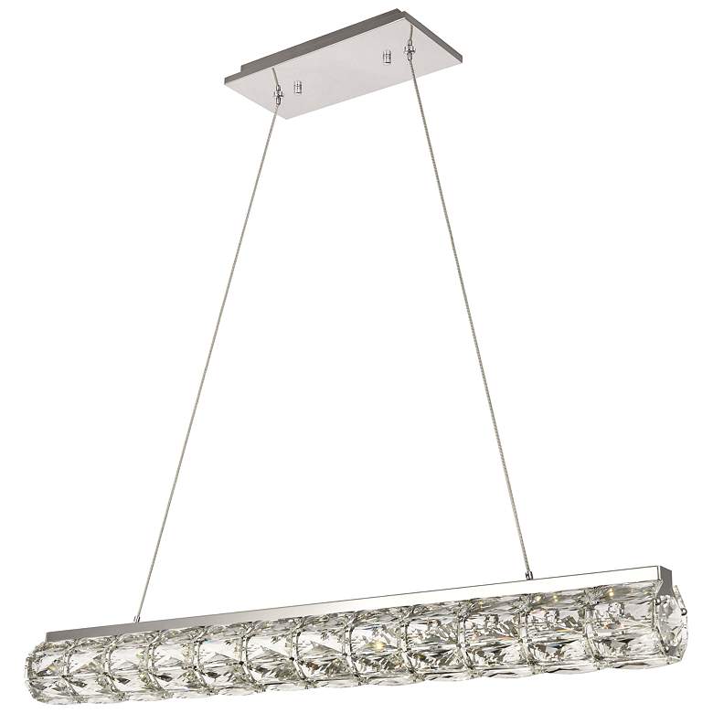 Image 1 Valetta Integrated Led Chip Lt Chrome Chandelier Clear