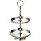 Valetti 2-Tier Nickel Plated Cupcake Stand