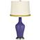 Valiant Violet Anya Table Lamp with Open Weave Trim