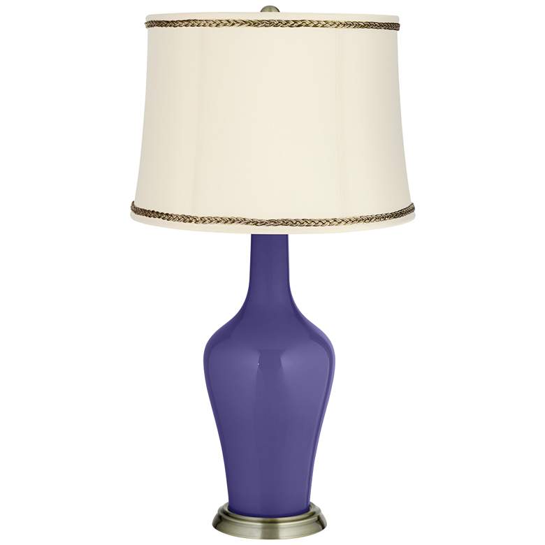 Image 1 Valiant Violet Anya Table Lamp with Twist Trim