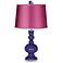 Valiant Violet Apothecary Lamp-Finial and Satin Pink Shade