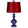 Valiant Violet Apothecary Lamp-Finial and Satin Red Shade