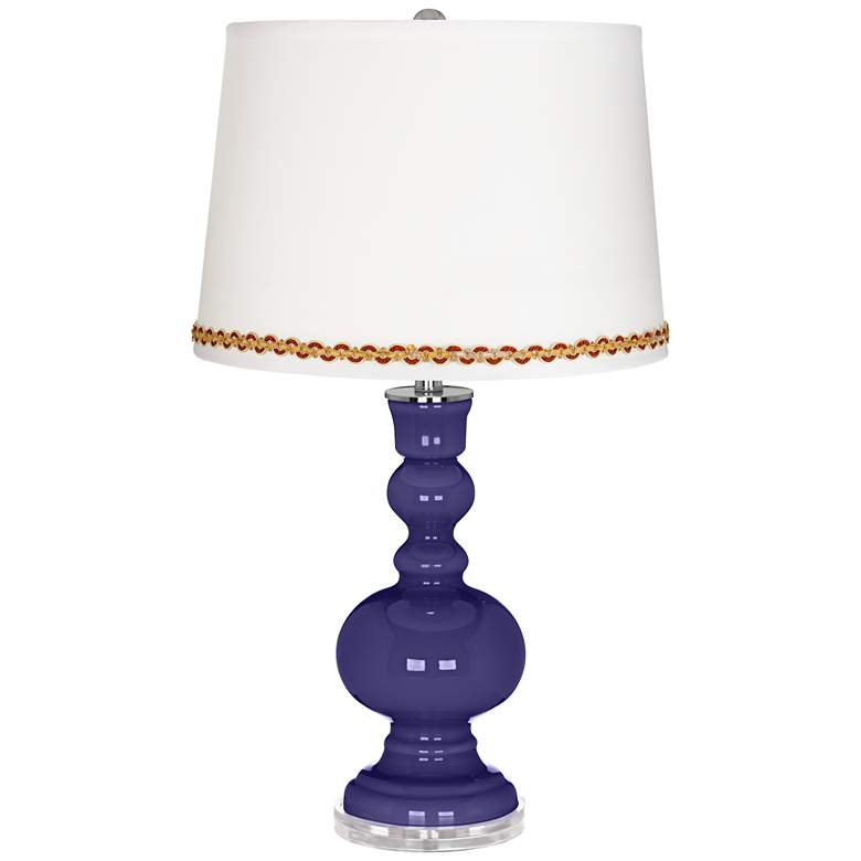 Image 1 Valiant Violet Apothecary Table Lamp with Serpentine Trim