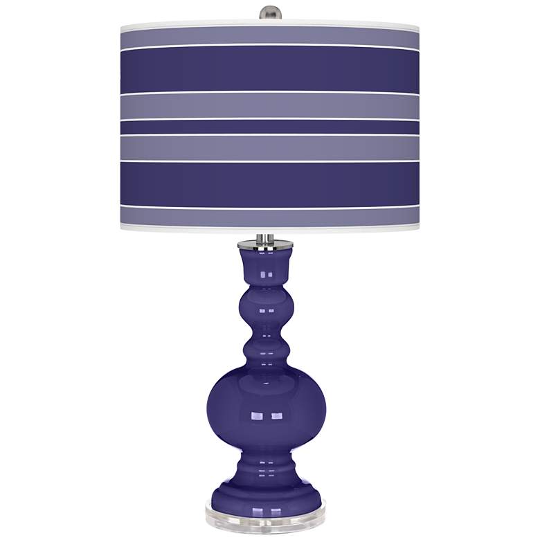 Image 1 Valiant Violet Bold Stripe Apothecary Table Lamp