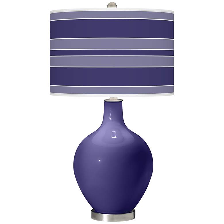 Image 1 Valiant Violet Bold Stripe Ovo Table Lamp