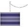 Valiant Violet Bold Stripe Plug-In Swag Pendant