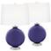 Valiant Violet Carrie Table Lamp Set of 2 with Dimmers