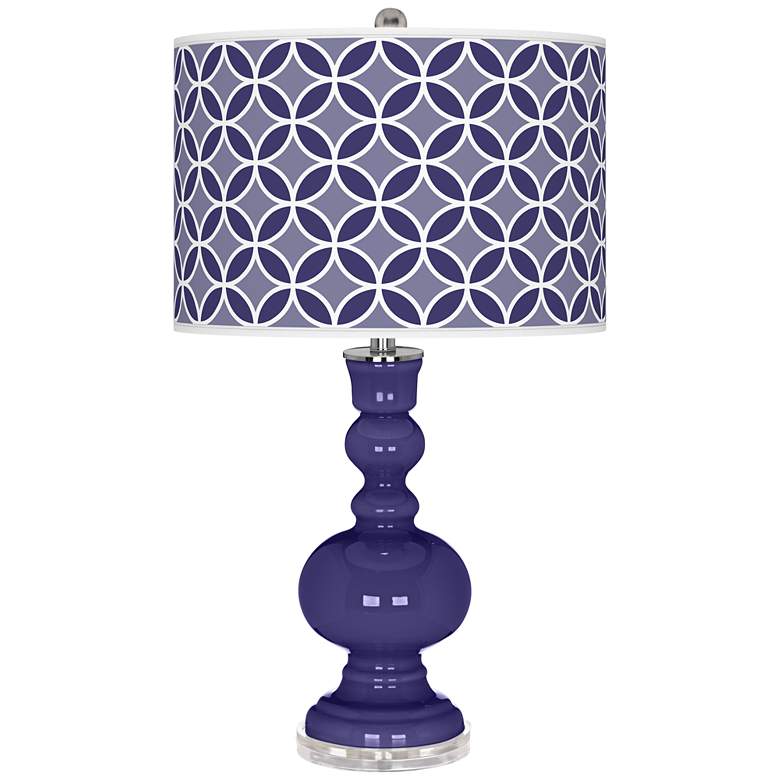 Image 1 Valiant Violet Circle Rings Apothecary Table Lamp