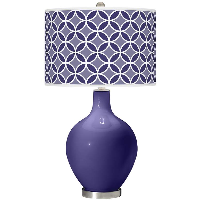 Image 1 Valiant Violet Circle Rings Ovo Table Lamp