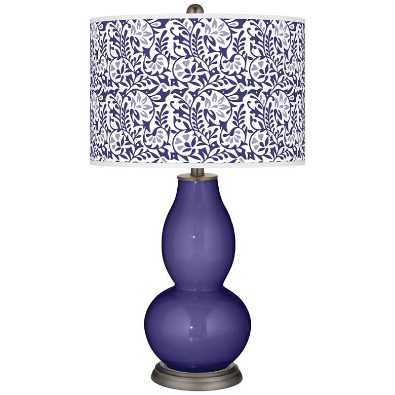 Image 1 Valiant Violet Gardenia Double Gourd Table Lamp