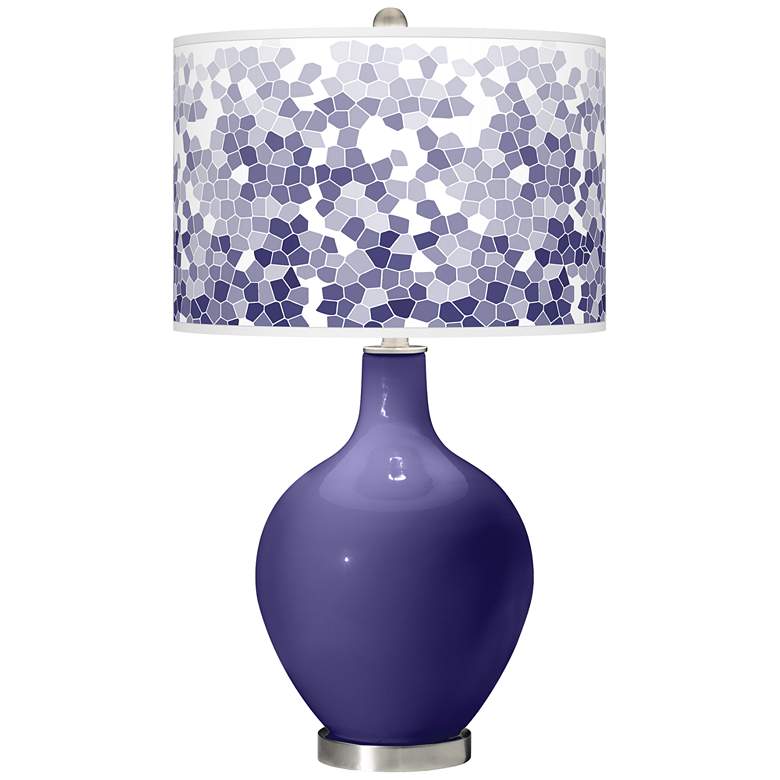 Image 1 Valiant Violet Mosaic Giclee Ovo Table Lamp