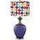 Valiant Violet Multi-Color Circles Shade Alison Table Lamp