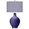 Valiant Violet Narrow Zig Zag Ovo Table Lamp