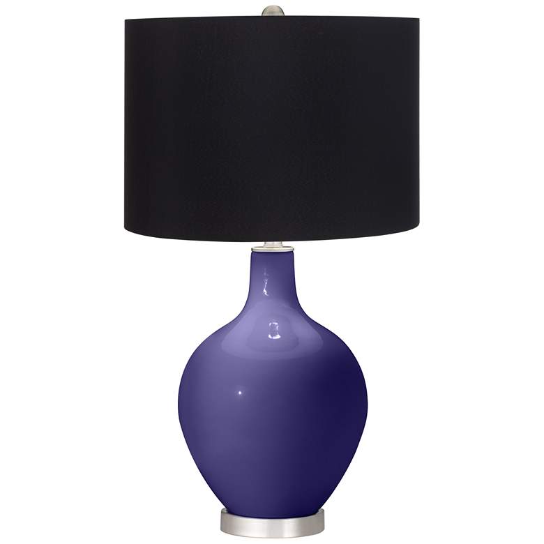 Image 1 Valiant Violet Ovo Table Lamp with Black Shade