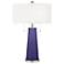 Valiant Violet Peggy Glass Table Lamp With Dimmer