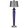 Valiant Violet Satin Gray Lido Floor Lamp with Color Finial