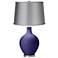 Valiant Violet - Satin Light Gray Shade Ovo Table Lamp