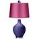 Valiant Violet - Satin Pink Ovo Lamp with Color Finial