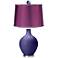 Valiant Violet - Satin Plum Ovo Lamp with Color Finial