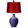 Valiant Violet - Satin Red Ovo Lamp with Color Finial