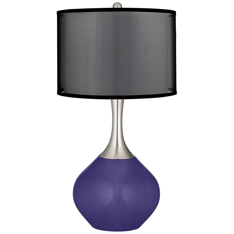 Image 1 Valiant Violet Spencer Table Lamp with Organza Black Shade