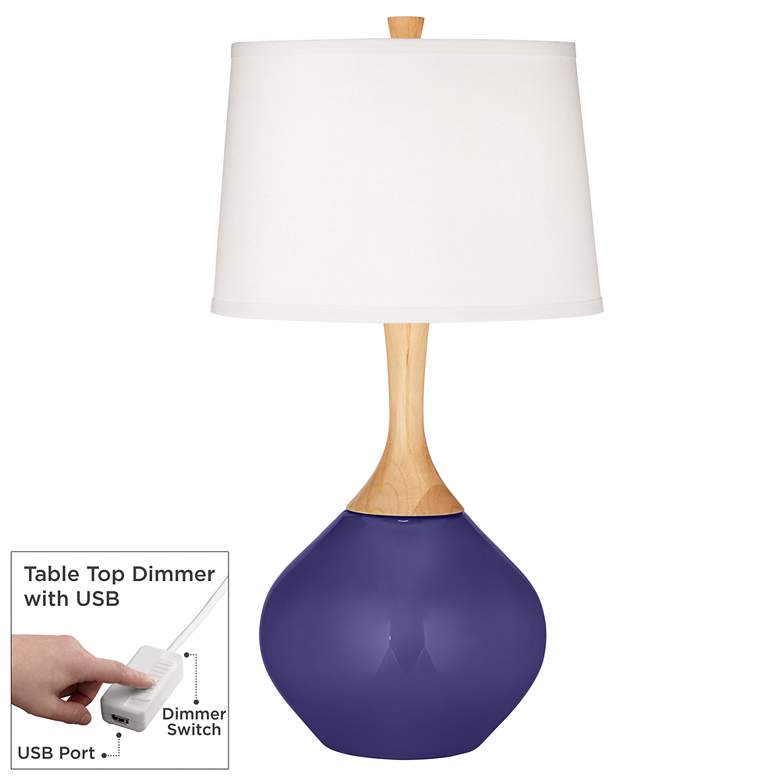Image 1 Valiant Violet Wexler Table Lamp with Dimmer