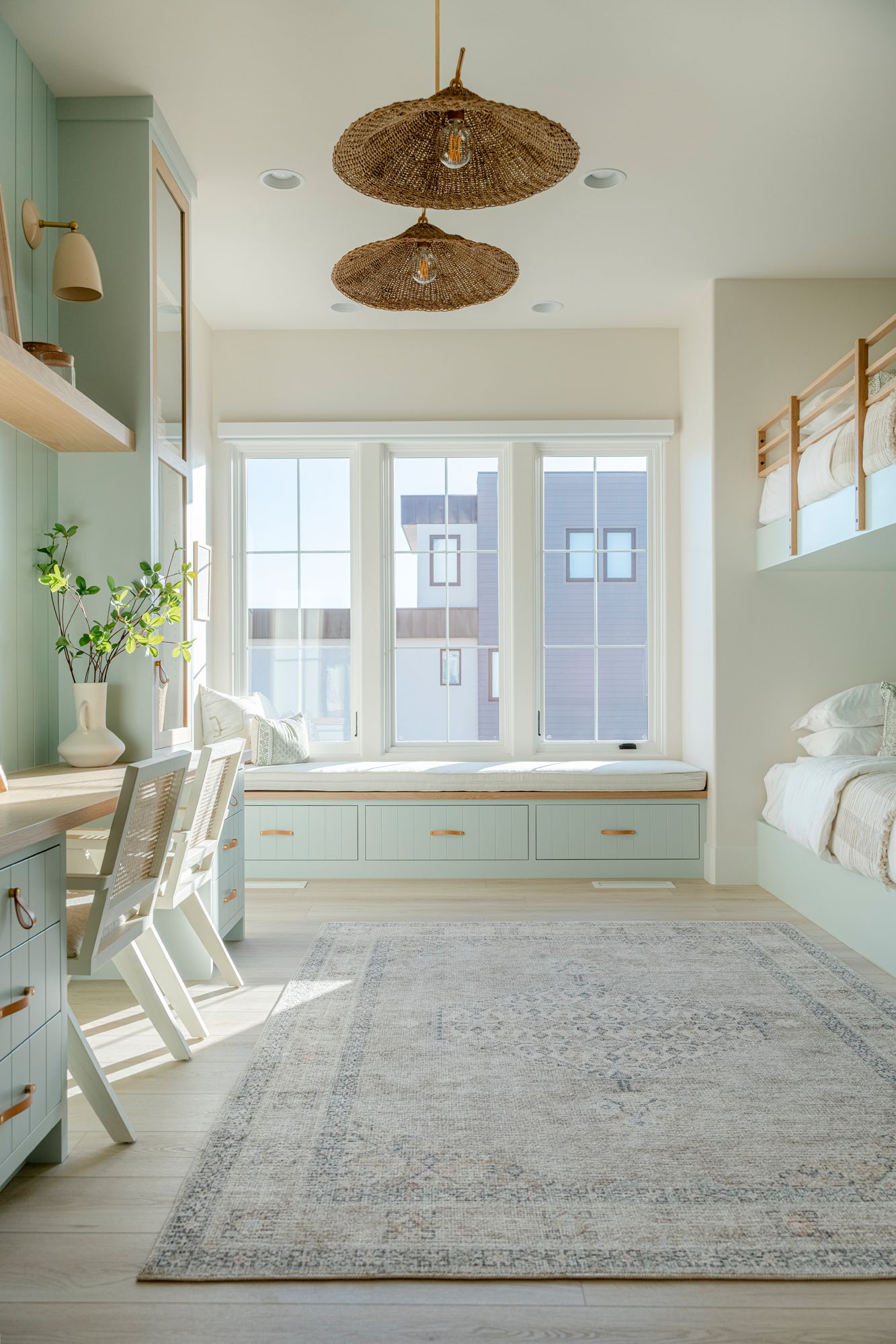 Image 4 Valier 56 1/4" Wide Vintage Gold Leaf 2-Light Pendant more views