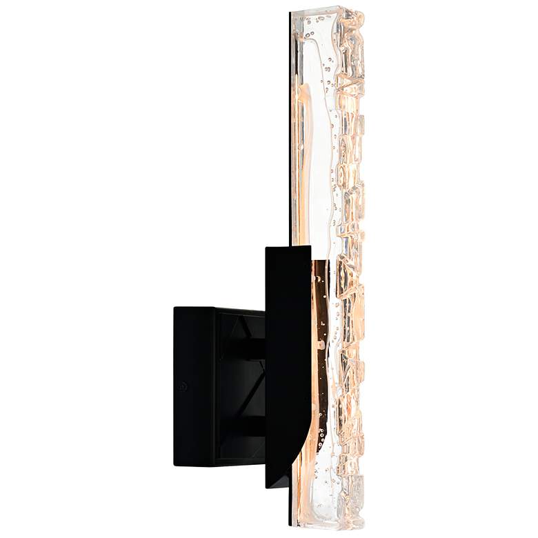 Image 1 Valira 16" High Black LED Wall Sconce