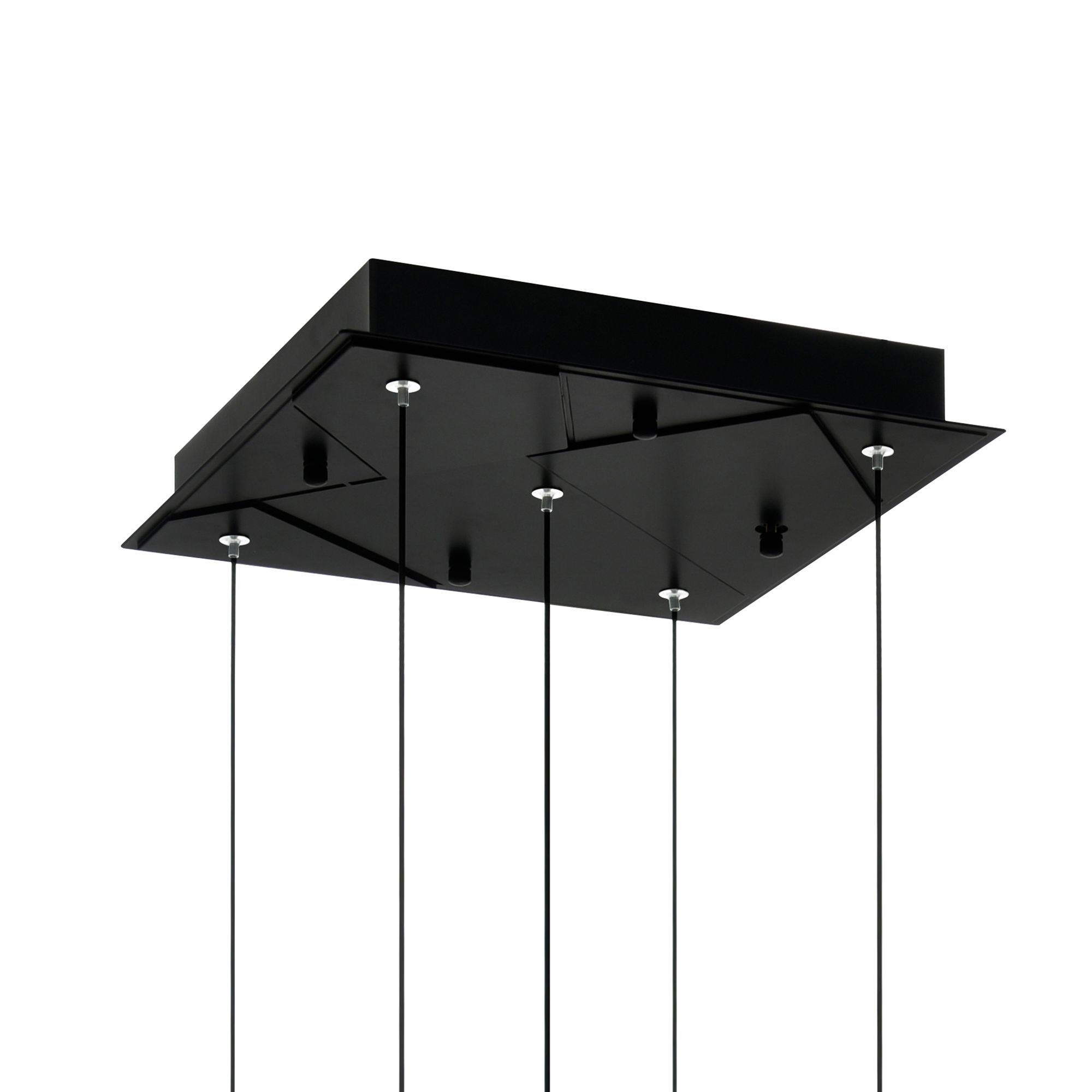 Image 6 Valira Integrated LED 12in Black Mini Pendant with Handcrafted Glass more views