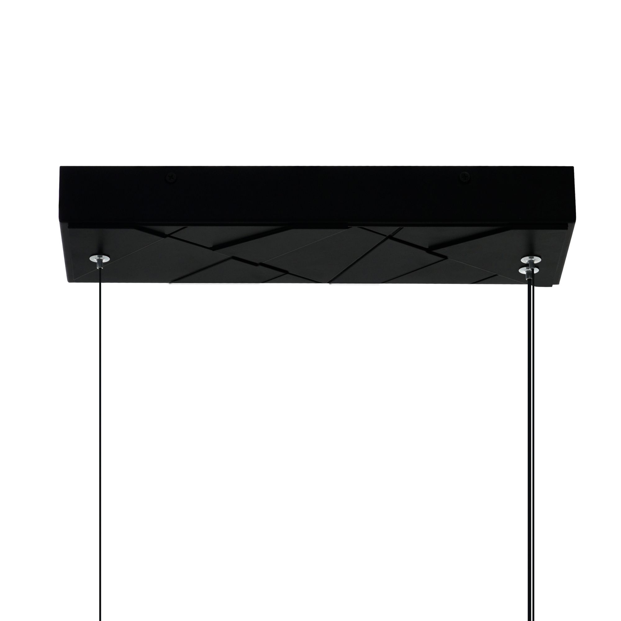 Image 6 Valira Integrated LED 48in Black Chandelier with Handcrafted Glass more views