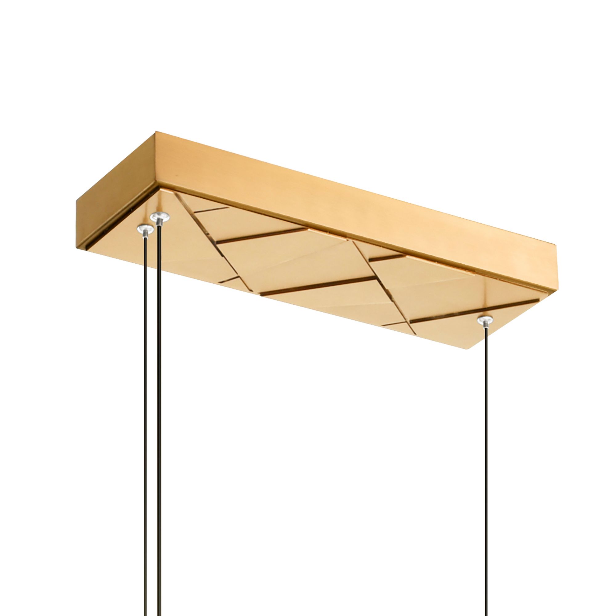 Image 6 Valira Integrated LED 48in Brass Chandelier with Handcrafted Glass more views