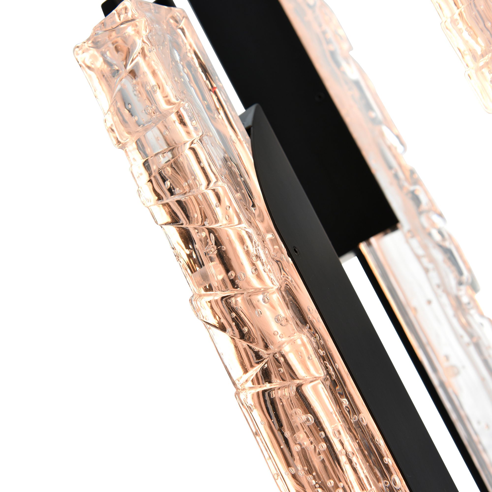 Image 5 Valira Integrated LED 8in Black Mini Pendant with Handcrafted Glass more views