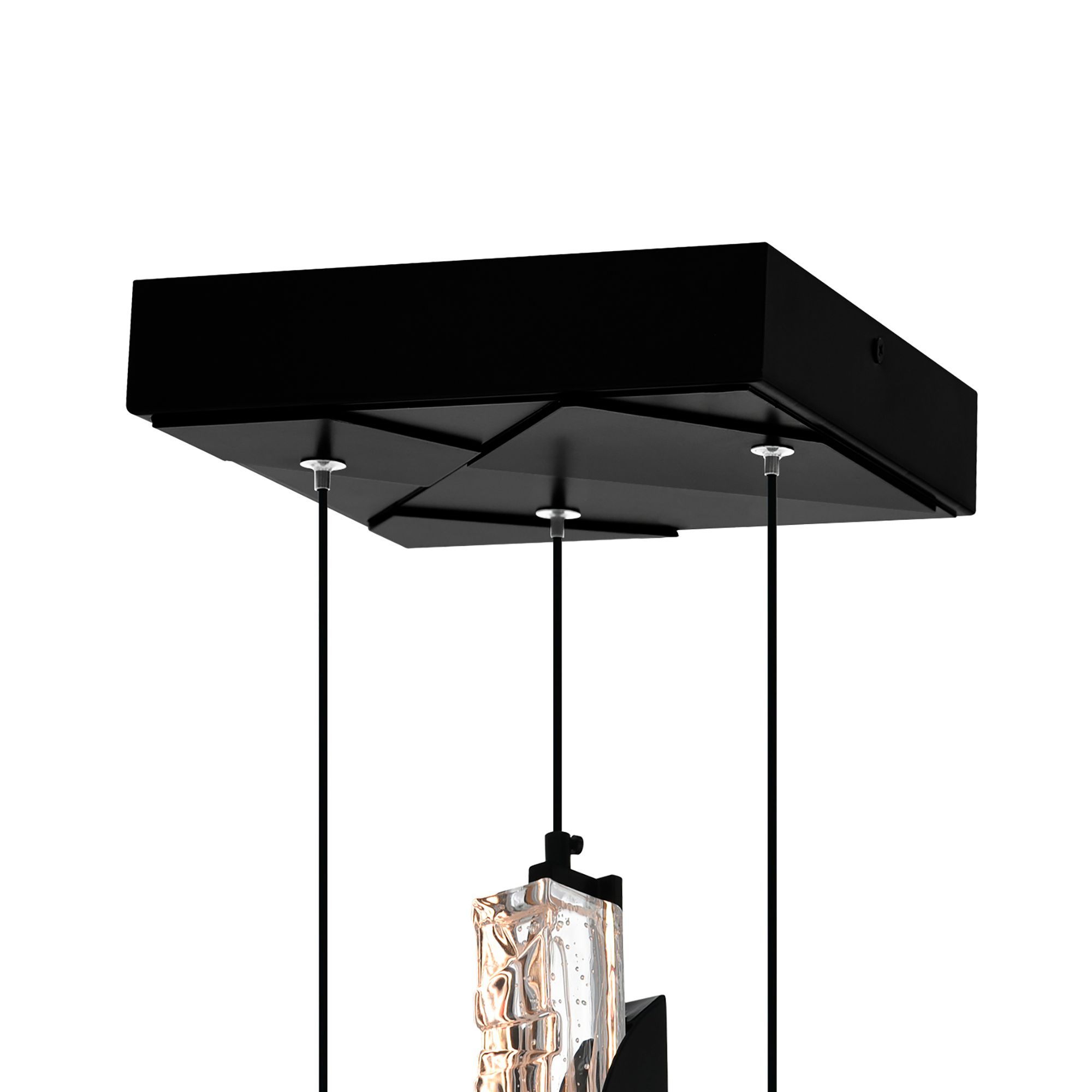 Image 6 Valira Integrated LED 8in Black Mini Pendant with Handcrafted Glass more views