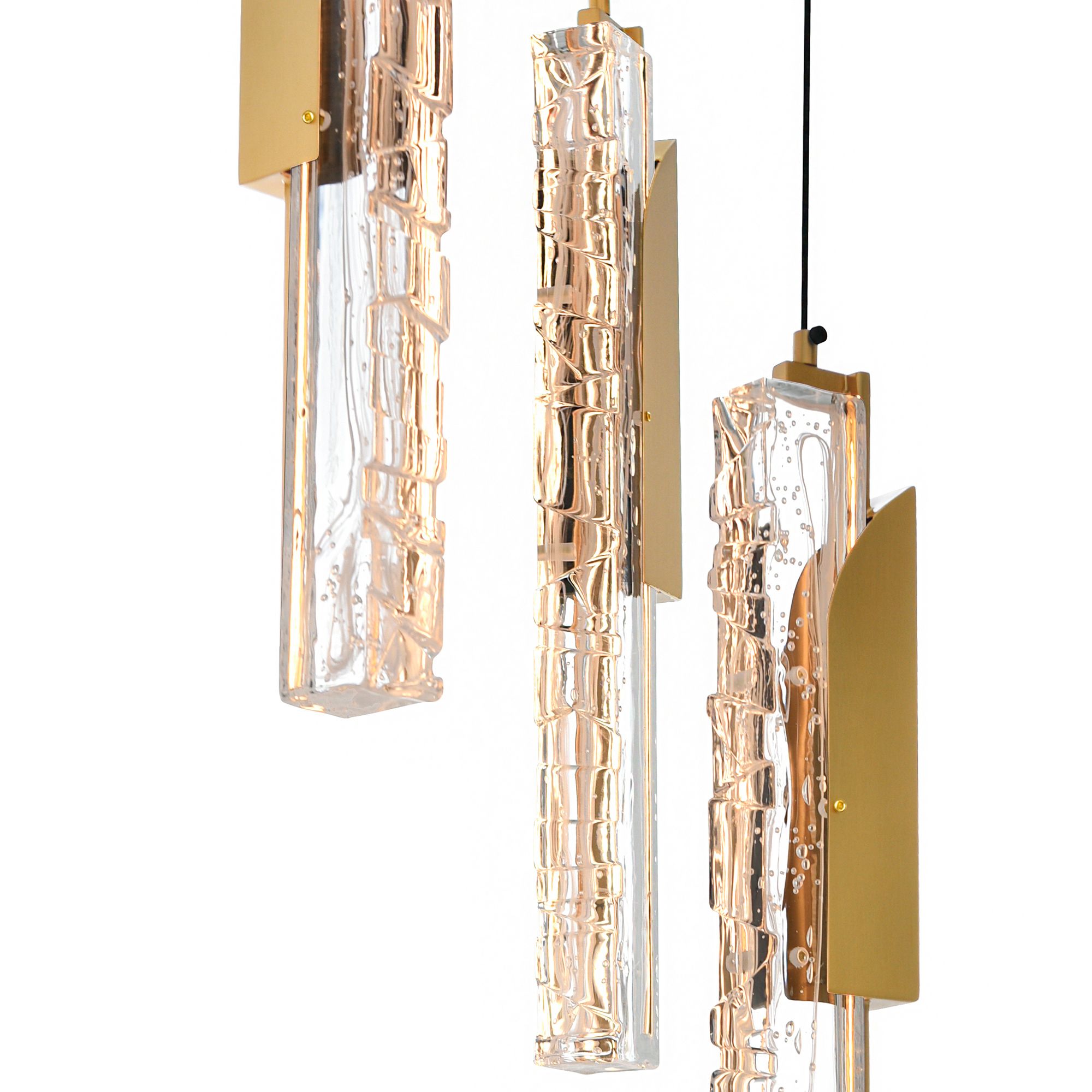 Image 2 Valira Integrated LED 8in Brass Mini Pendant with Handcrafted Glass more views