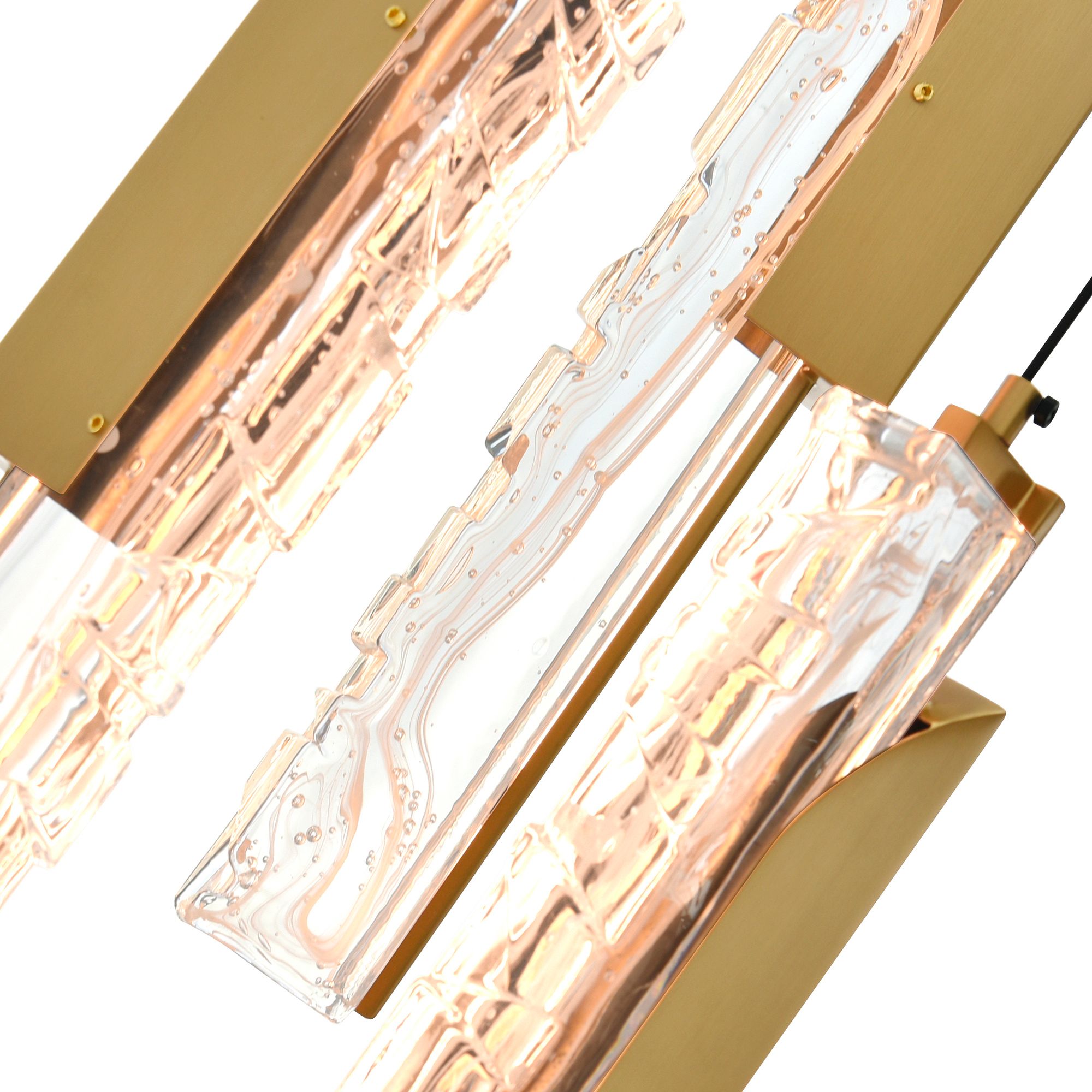 Image 5 Valira Integrated LED 8in Brass Mini Pendant with Handcrafted Glass more views