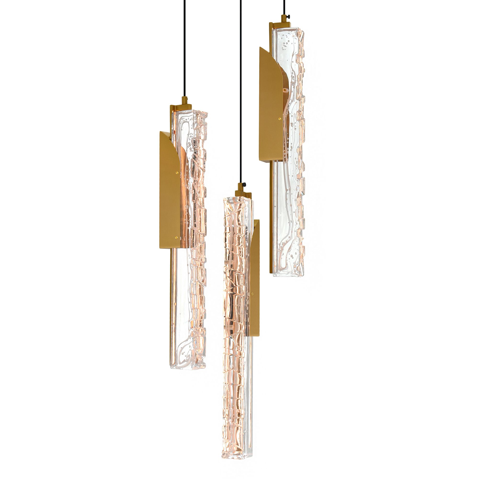 Image 6 Valira Integrated LED 8in Brass Mini Pendant with Handcrafted Glass more views