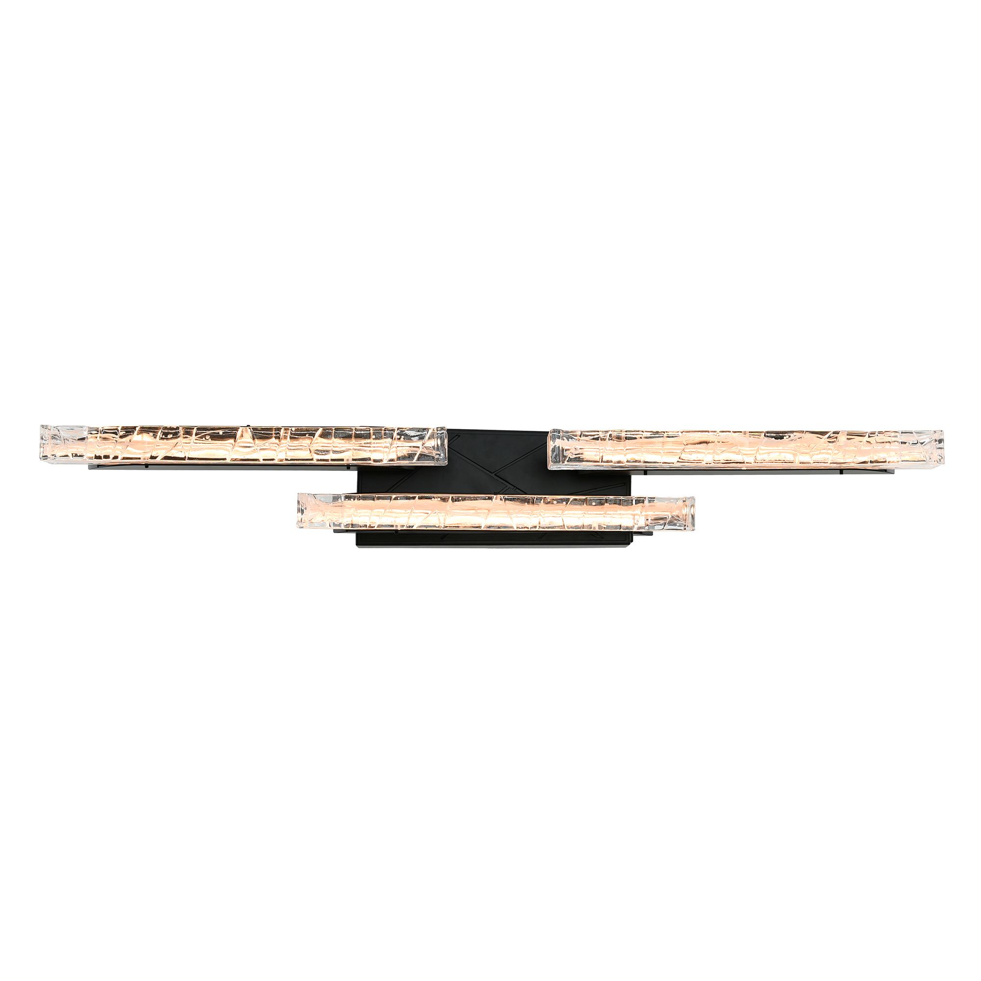 Image 2 Valira Integrated LED Black Vanity Light with Handcrafted Glass more views