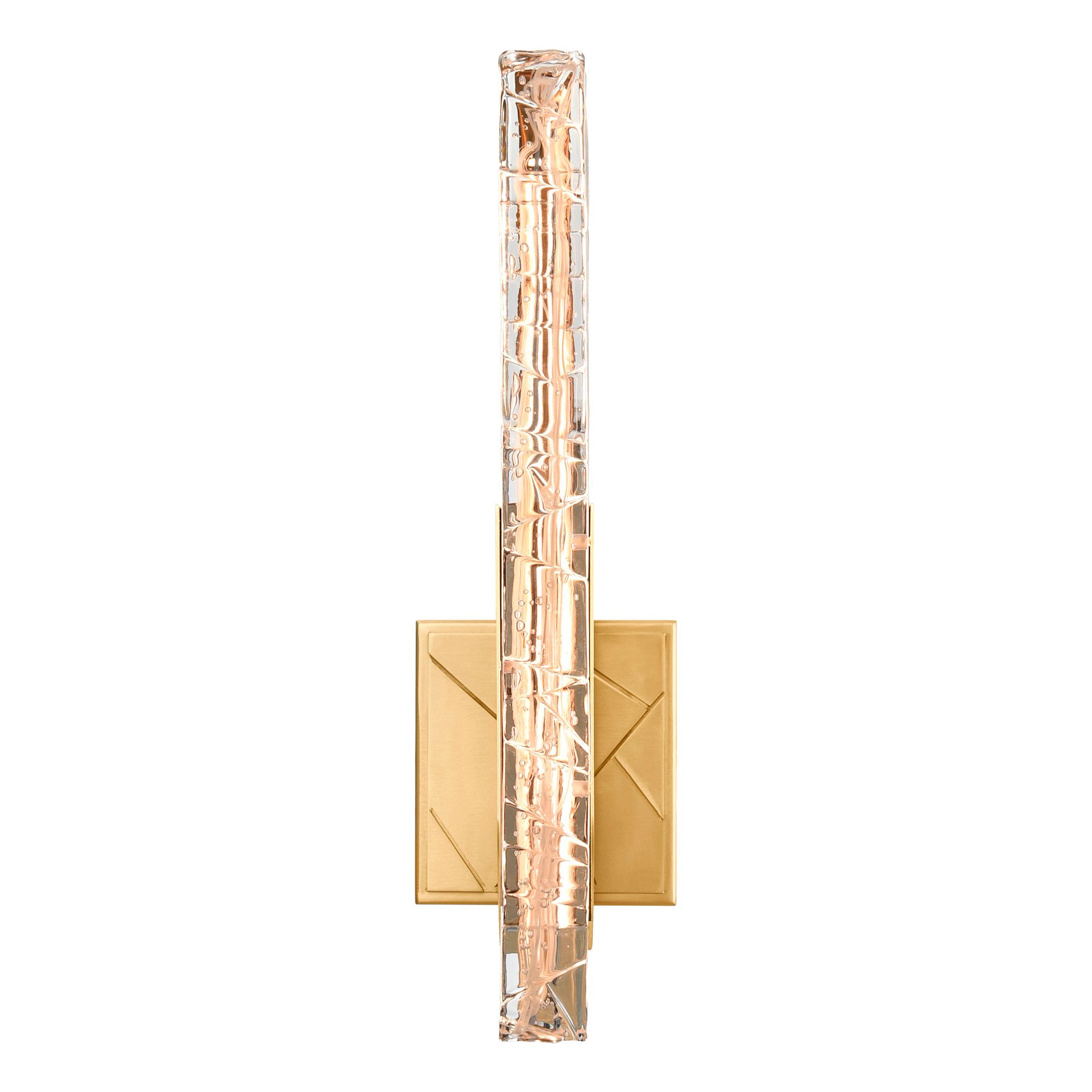 Image 2 Valira Integrated LED Brass Wall Light with Handcrafted Glass more views
