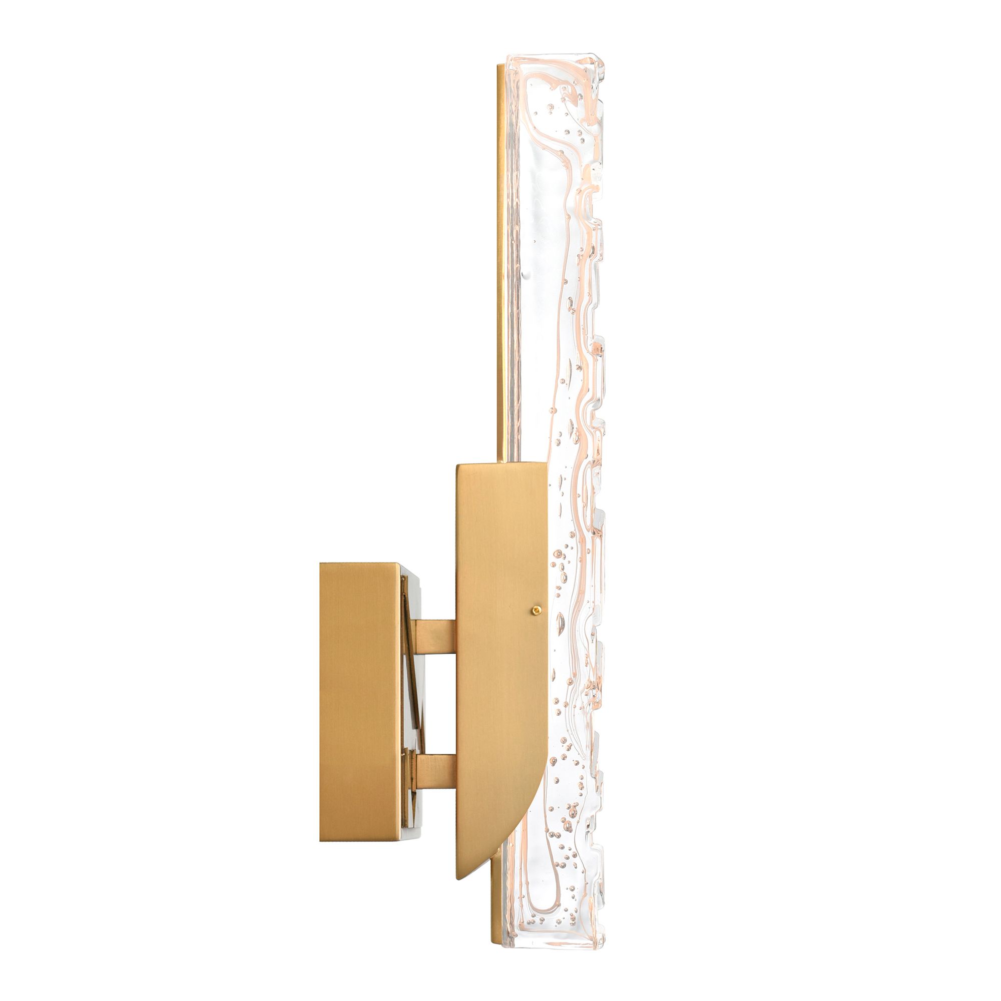 Image 3 Valira Integrated LED Brass Wall Light with Handcrafted Glass more views